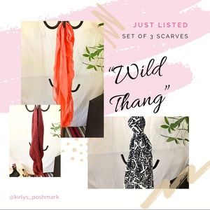 “Wild Thang” Set of 3 Scarves